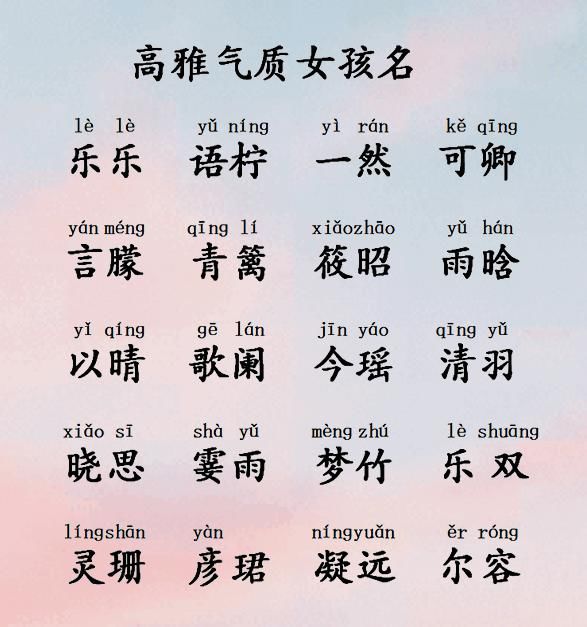 女孩名字免费起名_女孩名字免费起名