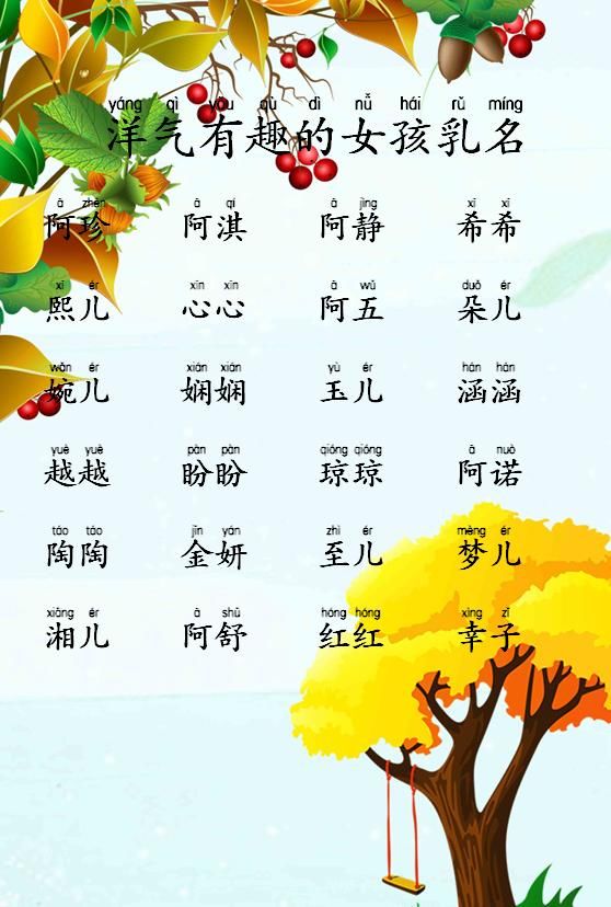 好听的女孩乳名_好听的乳名女孩_好听的女孩乳名
