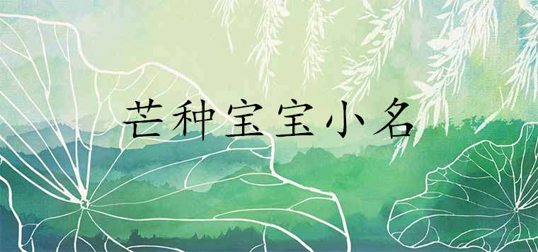 020芒种出生的孩子小名叫什么好"