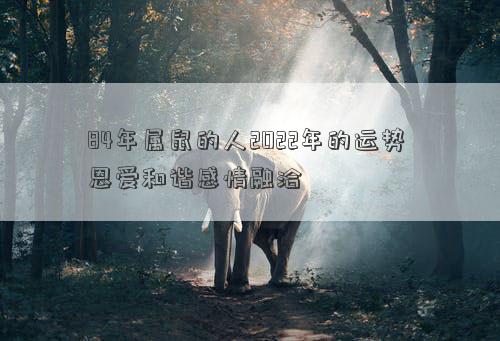 84年属鼠的人2022年的运势 恩爱和谐感情融洽