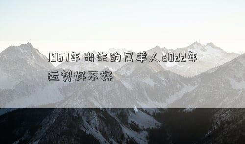 1967年出生的属羊人2022年运势好不好