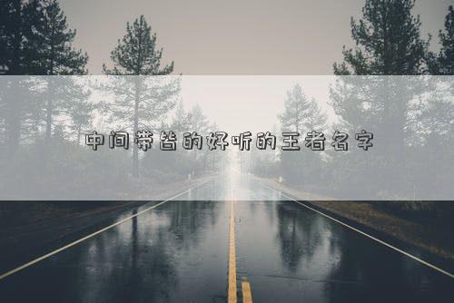 中间带皆的好听的王者名字