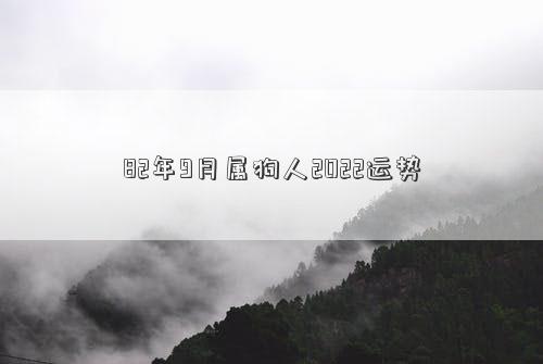 82年9月属狗人2022运势