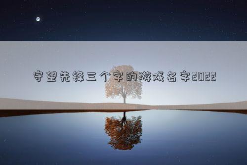 守望先锋三个字的游戏名字2022