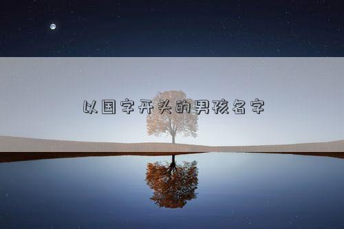 以国字开头的男孩名字