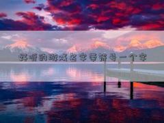 好听的游戏名字带符号一个字