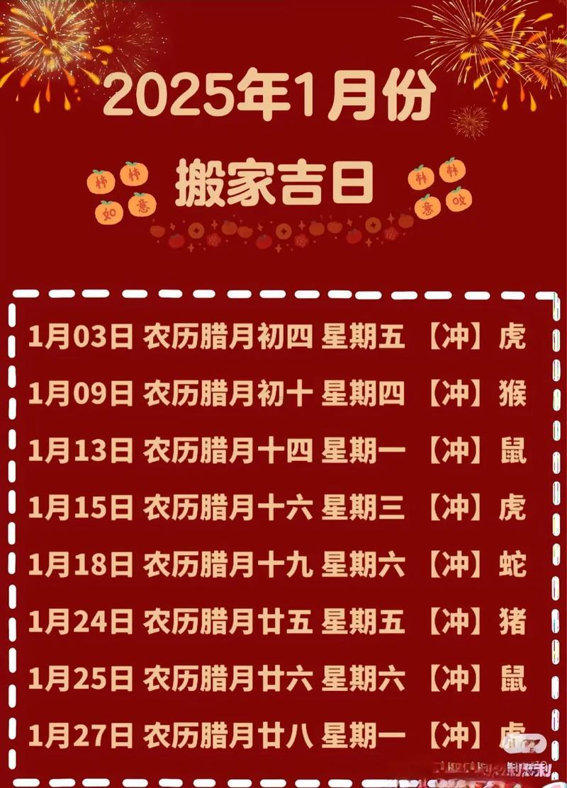 2025年11月入宅十大吉日