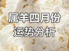 属羊的四月份运势,属羊4月运势