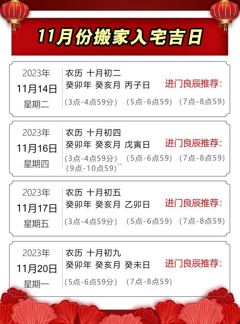 2025年11月份住新房黄道吉日