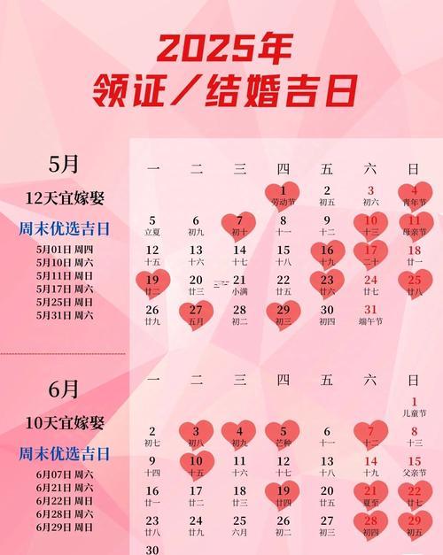 25年农历11月结婚吉日一览表