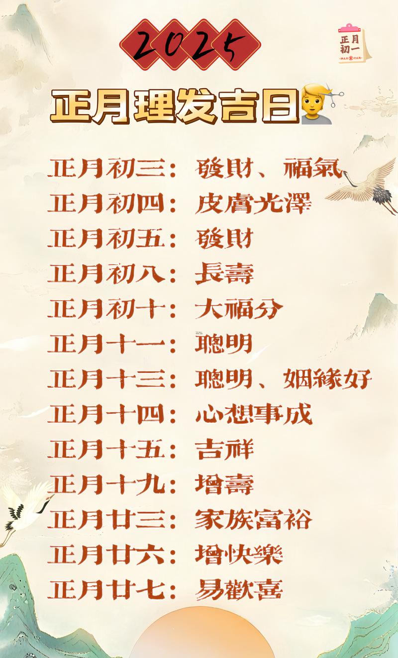 阳历11月份理发的吉日