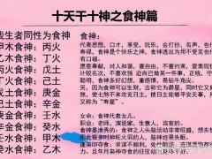 八字里食神是指哪些,八字里面的食神代表什么