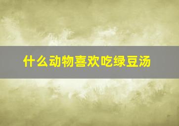 什么动物喜欢吃绿豆汤,仓鼠能喝绿豆粥吗