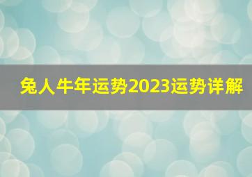 兔人牛年运势2023运势详解,2023年属兔人怎样样会有好运气吗