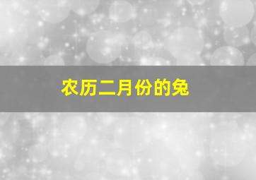 农历二月份的兔,农历二月份的兔宝宝取名