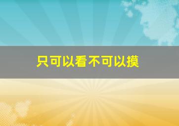 只可以看不可以摸,高情商男人的忠告