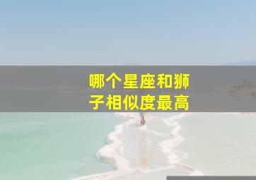 哪个星座和狮子相似度最高,狮子座和什么座配对指数最高