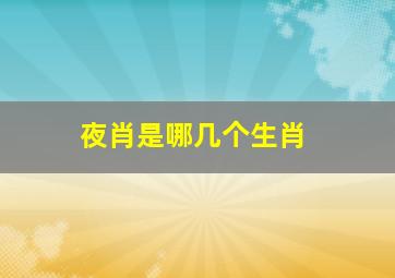 夜肖是哪几个生肖,<body>