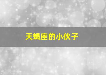 天蝎座的小伙子,天蝎座的男孩子是什么样的性格