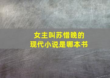 女主叫苏惜晚的现代小说是哪本书,我不明白惜晚辞里面的女主为什么总是自己吃自己的醋