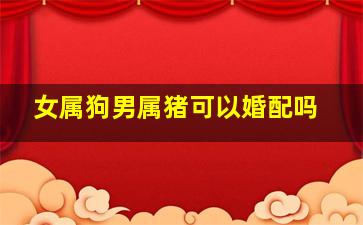女属狗男属猪可以婚配吗,
