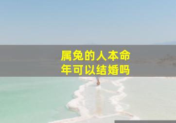 属兔的人本命年可以结婚吗,我是属兔的87年农历3月25