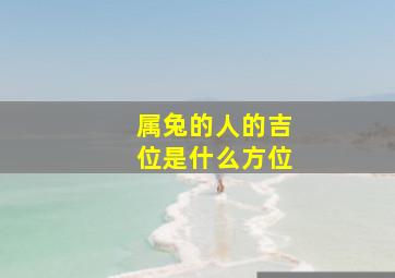 属兔的人的吉位是什么方位,属兔的人幸运方位朝哪里好