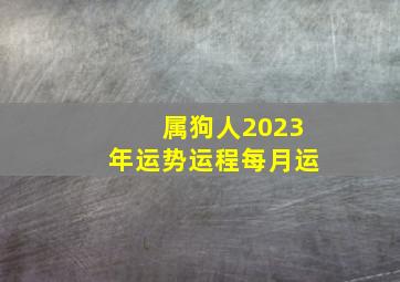 属狗人2023年运势运程每月运,生肖狗在2023年的运势以及注意月份
