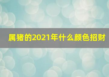 属猪的2021年什么颜色招财,