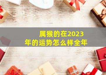 属猴的在2023年的运势怎么样全年,生肖猴2023年运势