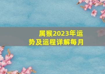 属猴2023年运势及运程详解每月,2023年属猴人每月运势