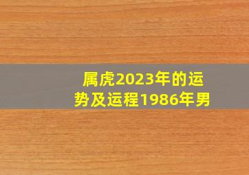 属虎2023年的运势及运程1986年男,86年男虎2023年运势完整版