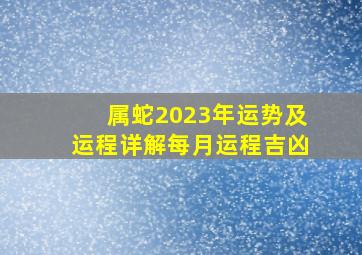 属蛇2023年运势及运程详解每月运程吉凶,<body>