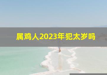 属鸡人2023年犯太岁吗,2023犯太岁的属相