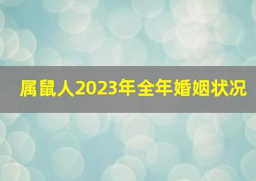 属鼠人2023年全年婚姻状况,属鼠在2023年运势属鼠2023年运势及运程详解