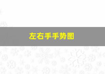 左右手手势图,左左右右手势舞