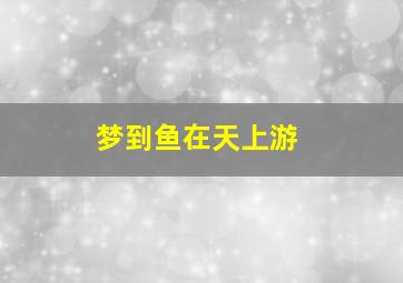 梦到鱼在天上游