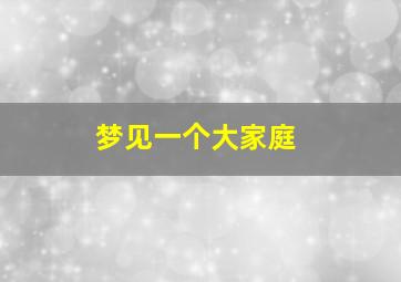 梦见一个大家庭