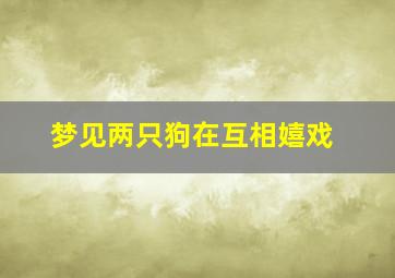 梦见两只狗在互相嬉戏