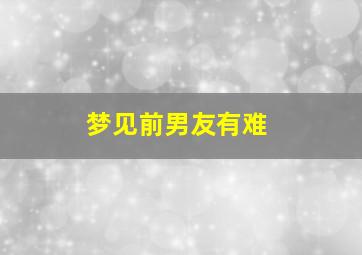 梦见前男友有难