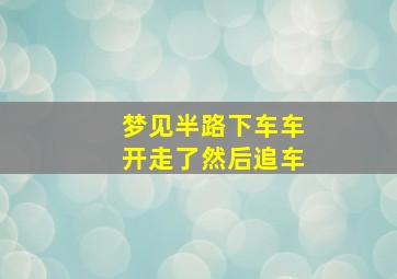梦见半路下车车开走了然后追车