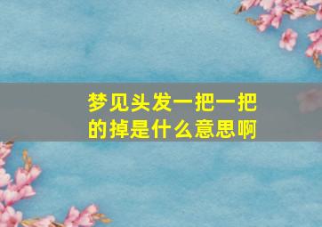 梦见头发一把一把的掉是什么意思啊