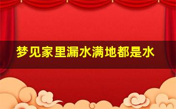 梦见家里漏水满地都是水