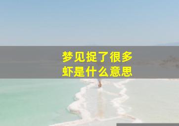 梦见捉了很多虾是什么意思