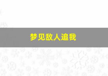 梦见敌人追我