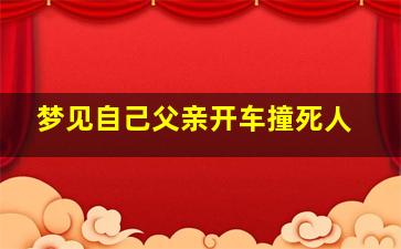 梦见自己父亲开车撞死人
