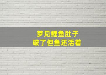 梦见鲤鱼肚子破了但鱼还活着