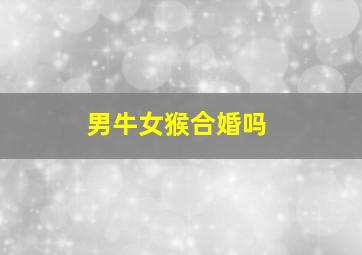 男牛女猴合婚吗,男牛女猴属于上等婚姻