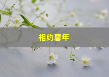 相约暮年,暮年相伴图片