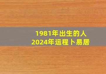 1981年出生的人2024年运程卜易居